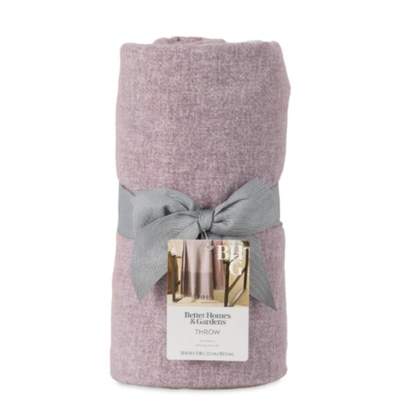 Better Homes & Gardens Ultra Soft Brushed Woven Throw Blanket in Violet Gem. NWT - Picture 1 of 8